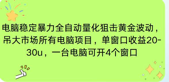 (16737期)电脑EA策略挂机项目单窗口收益20-30u,单电脑可挂5-10个窗口收益稳健4位数_红利云网创
